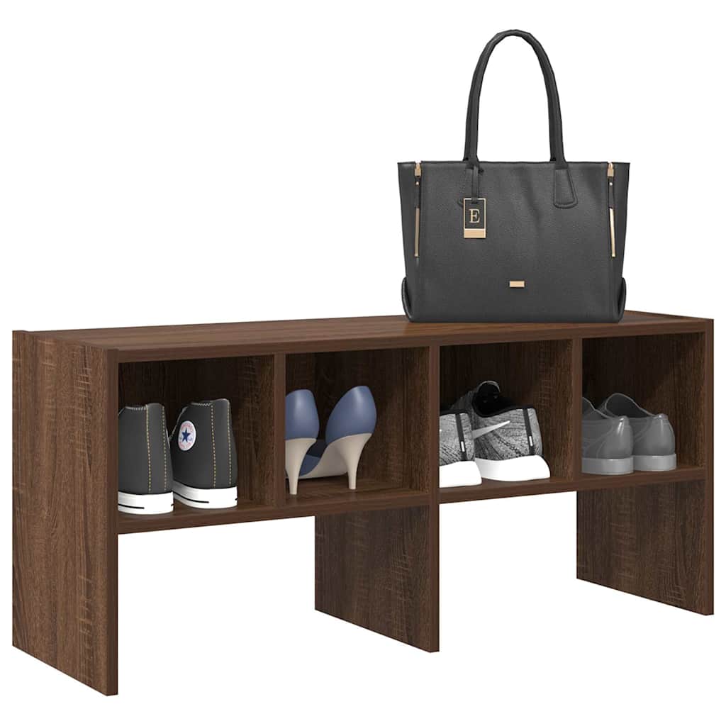 OMNI Medium Shoe Rack Stackable Brown Oak