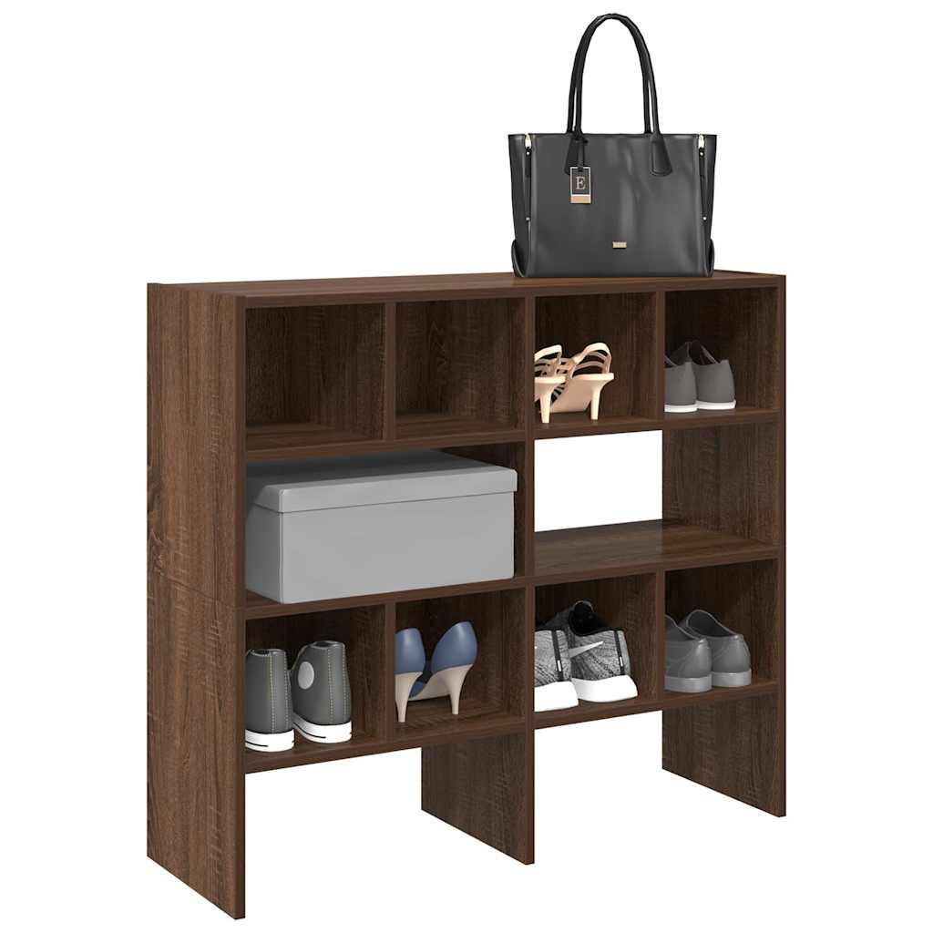 OMNI Medium Shoe Racks 2 Pieces Stackable Brown Oak
