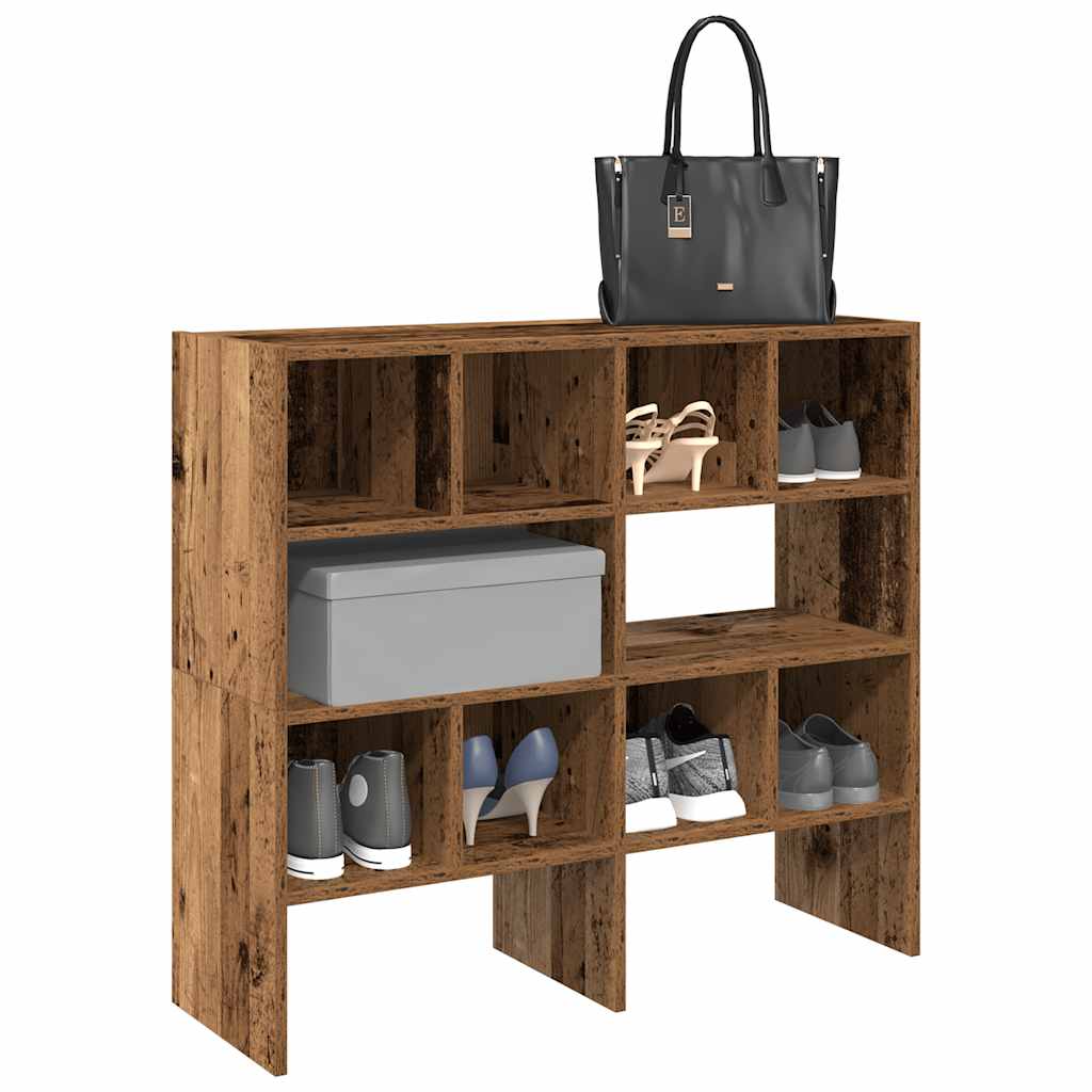 OMNI Medium Shoe Racks 2 Pieces Stackable Old Wood