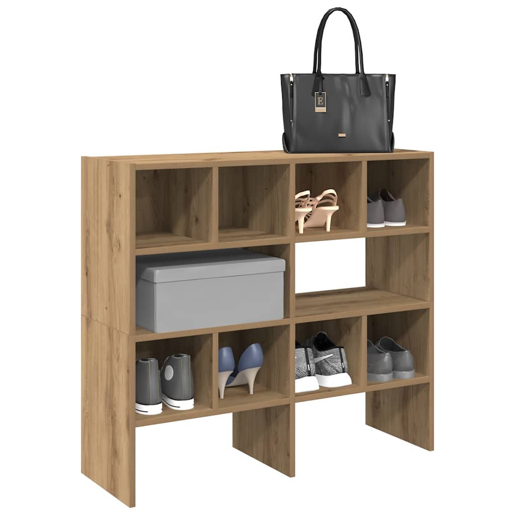 OMNI Medium Shoe Racks 2 Pieces Stackable Artisan Oak