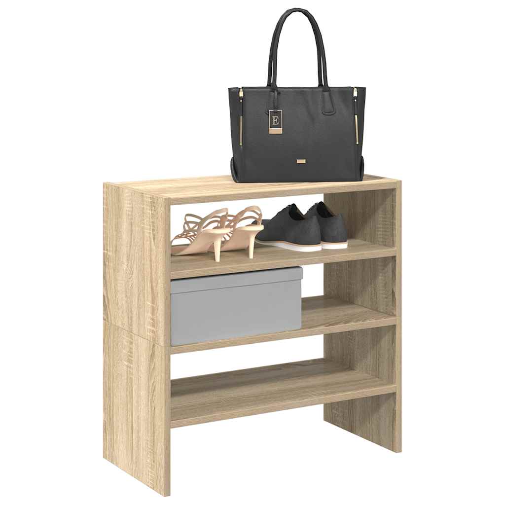 MARINER Small Shoe Racks 2 Pieces Stackable Sonoma Oak
