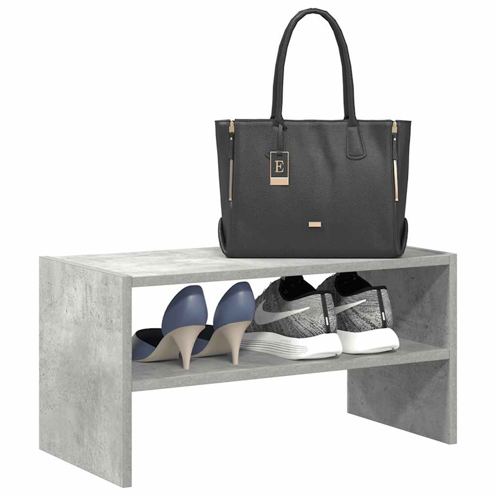 MARINER Small Shoe Rack Stackable Concrete Grey
