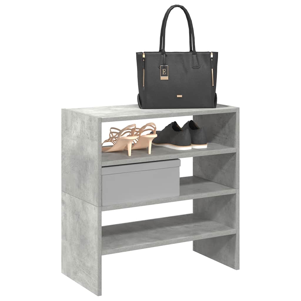 MARINER Small Shoe Racks 2 Pieces Stackable Concrete Grey