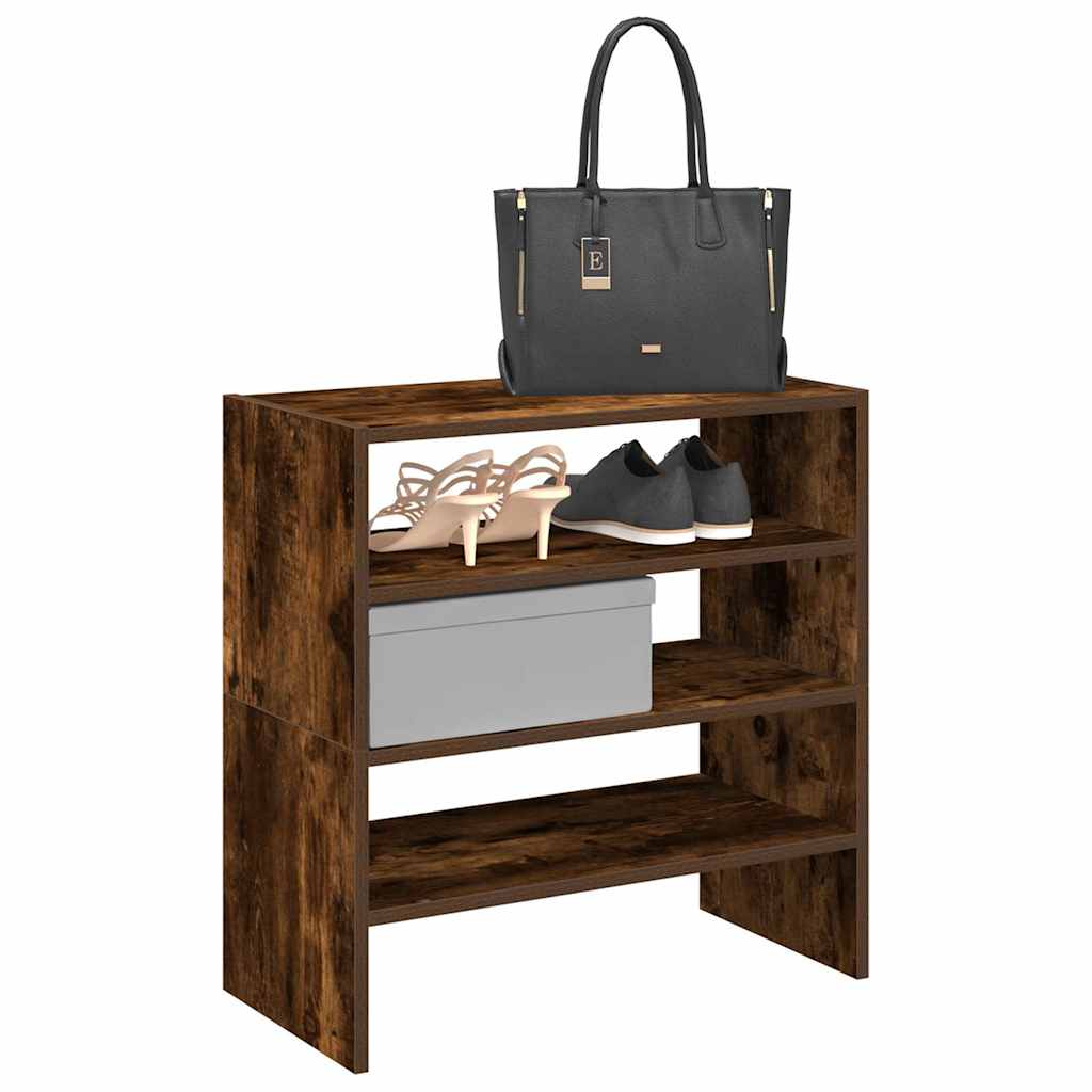 MARINER Small Shoe Racks 2 Pieces Stackable Smoked Oak