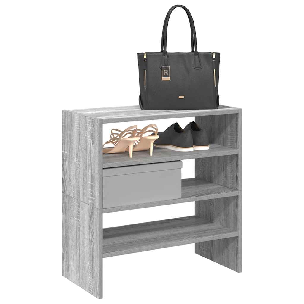 MARINER Small Shoe Racks 2 Pieces Stackable Grey Sonoma