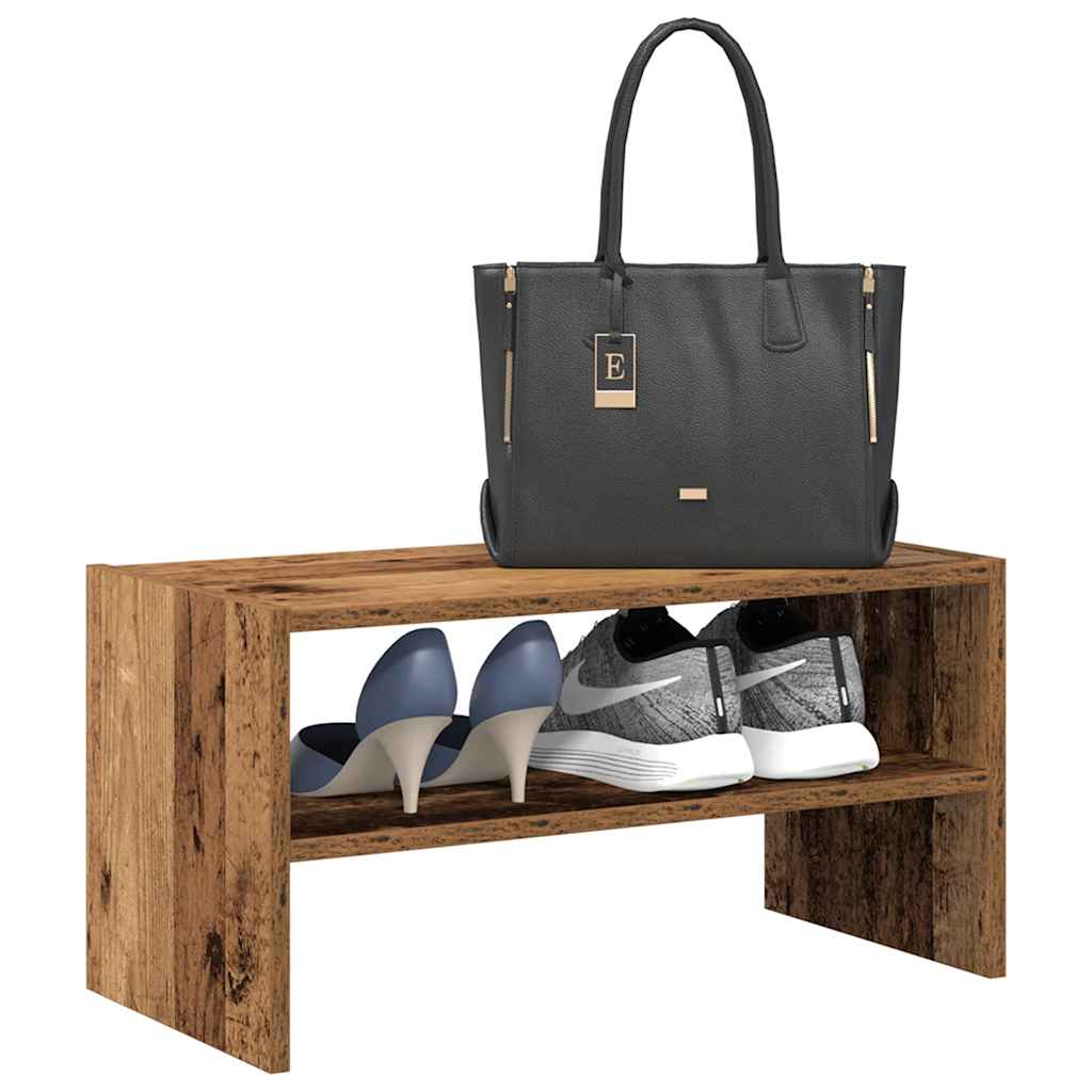 MARINER Small Shoe Rack Stackable Old Wood