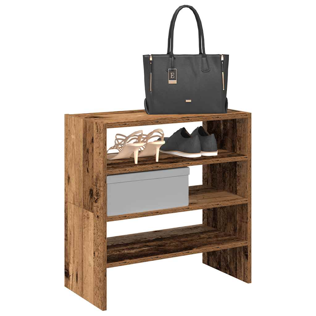 MARINER Small Shoe Racks 2 Pieces Stackable Old Wood