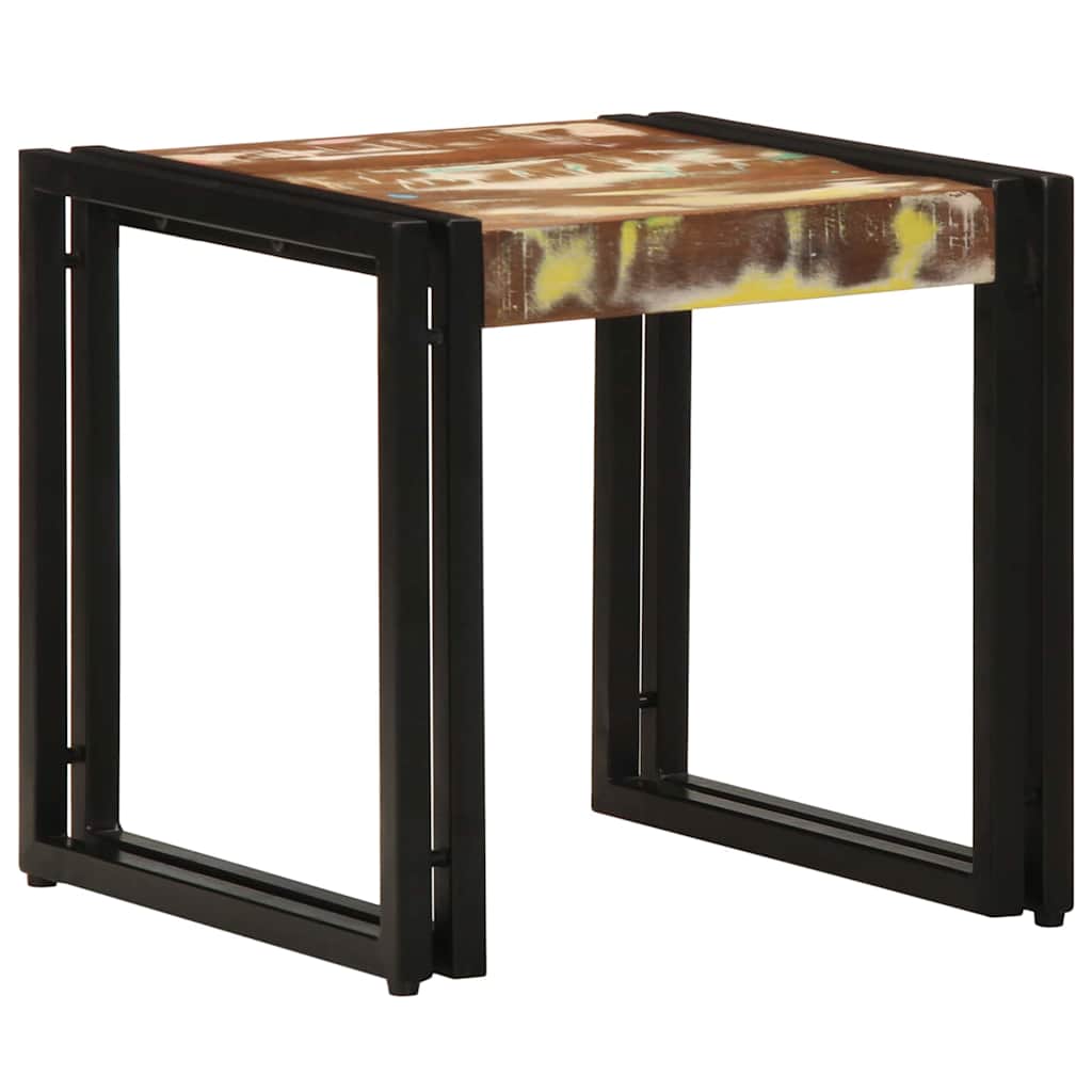 Coffee Table Multicolour 40x50x38 cm Solid Wood Reclaimed