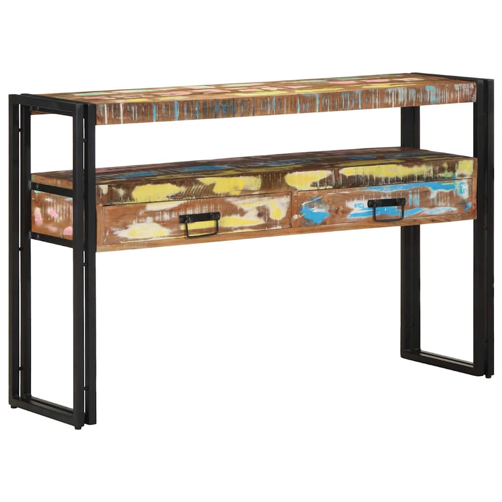 End Tables Multicolour 120x33x75 cm Solid Reclaimed Wood&Metal