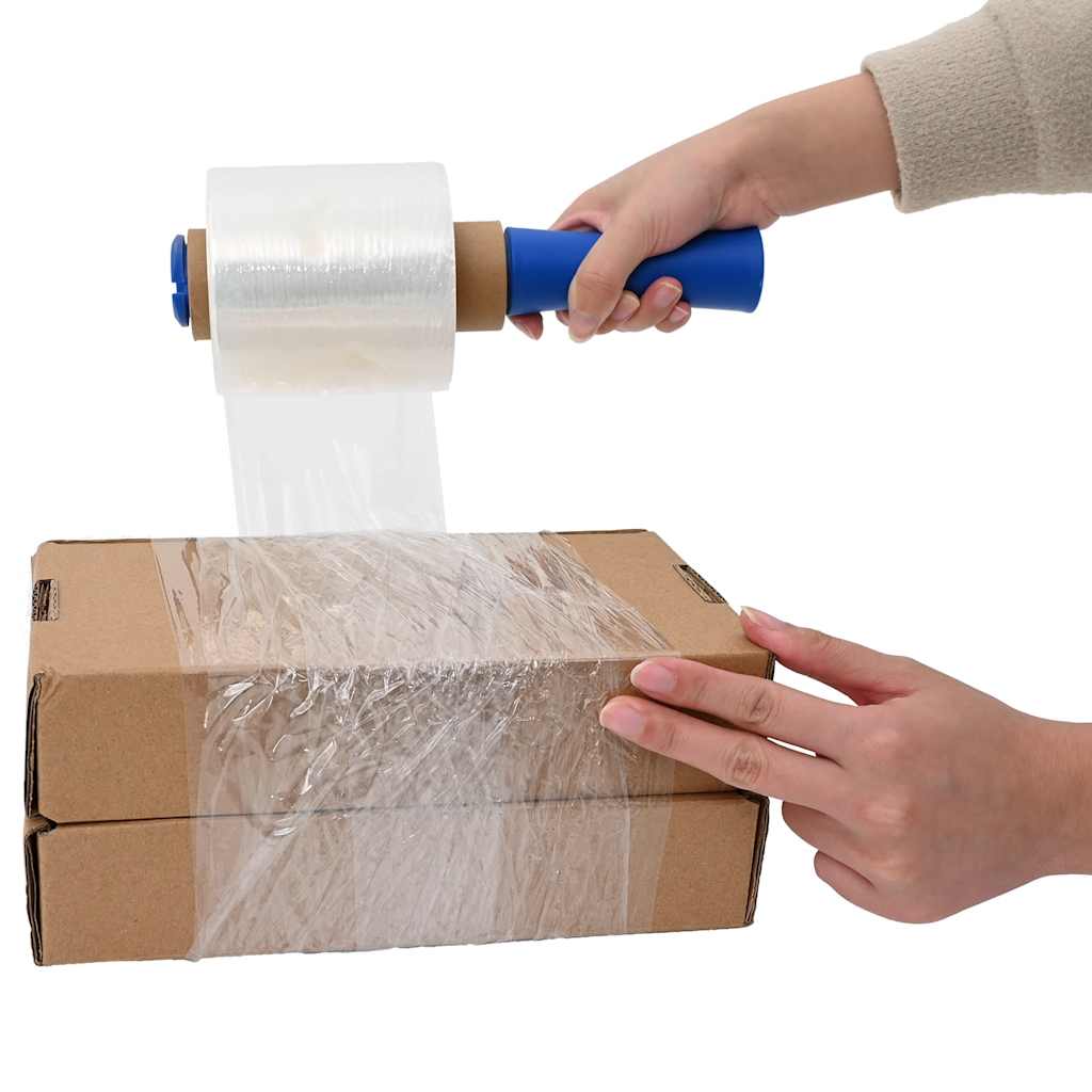 Stretch Film with Handle 10 pcs Transparent 23 μm 10 cm x 150 m