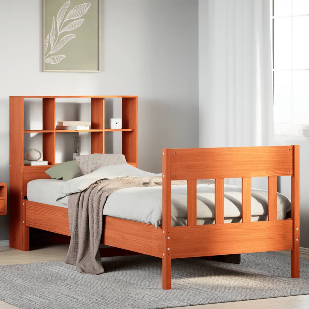 Bedframe Wax Brown 100x200cm Solid Wood Pine