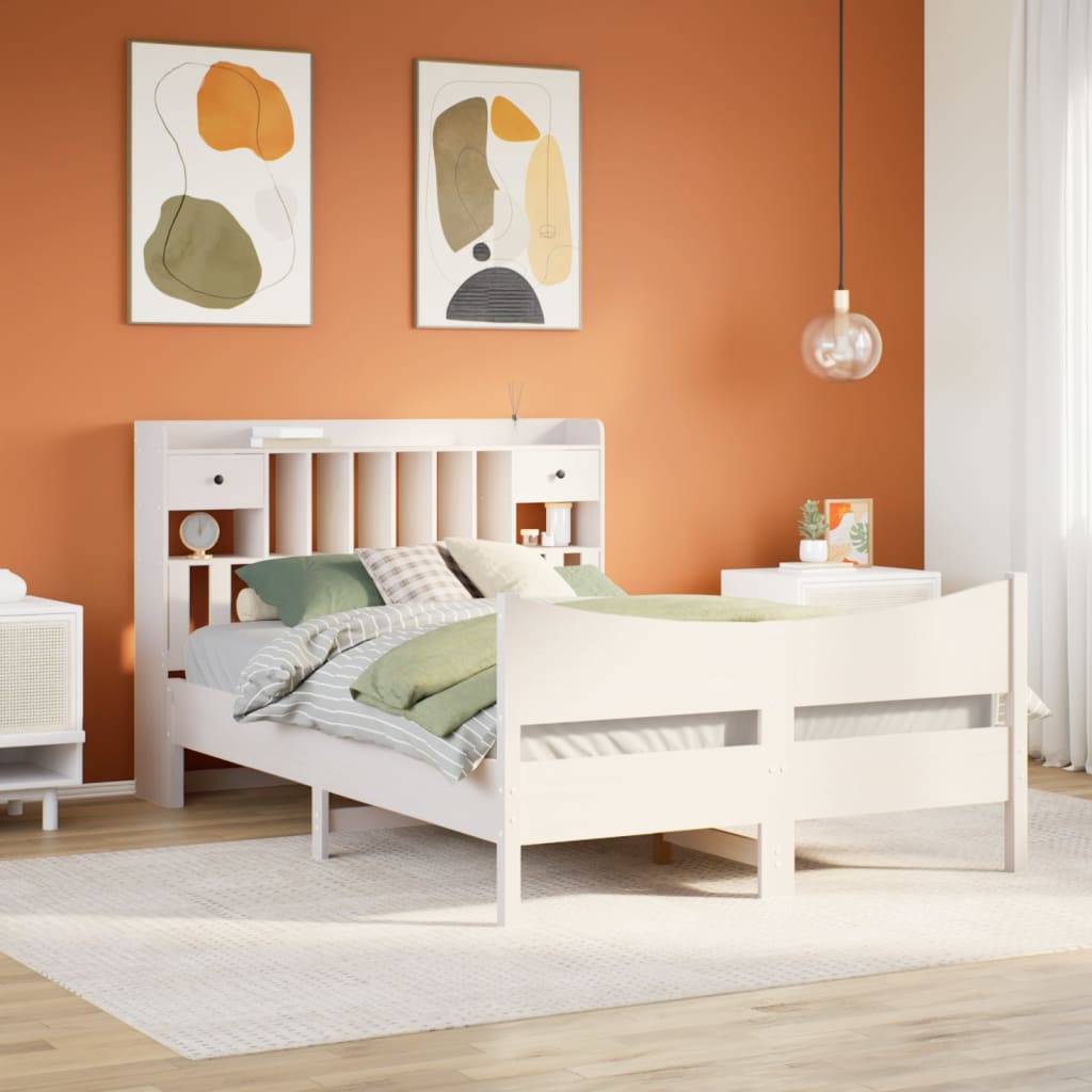 Bedframe White 160x200cm Solid Wood Pine
