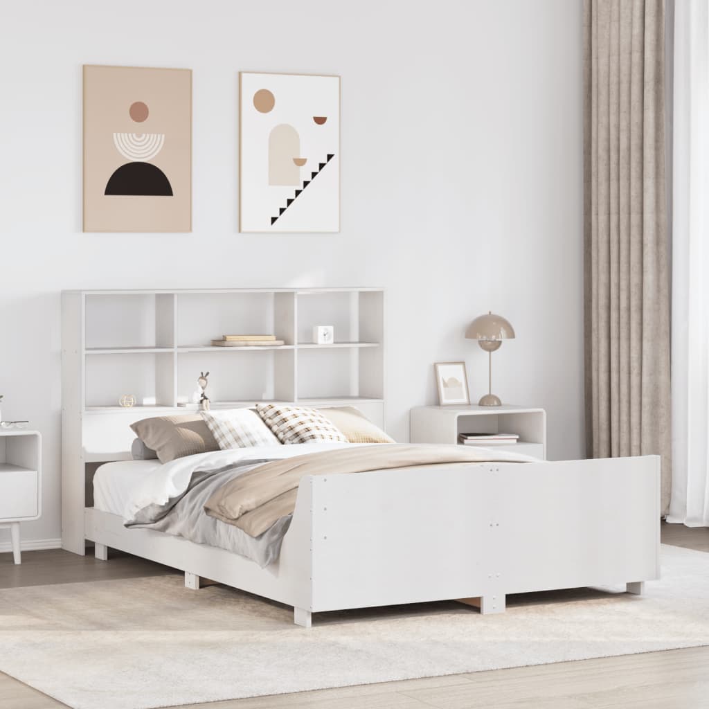 Bedframe White 160x200cm Solid Wood Pine