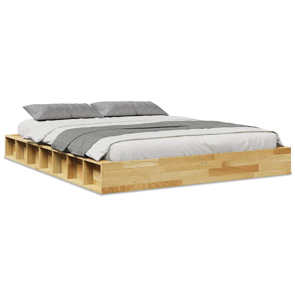 Bedframe Solid Wood Oak 140x200cm