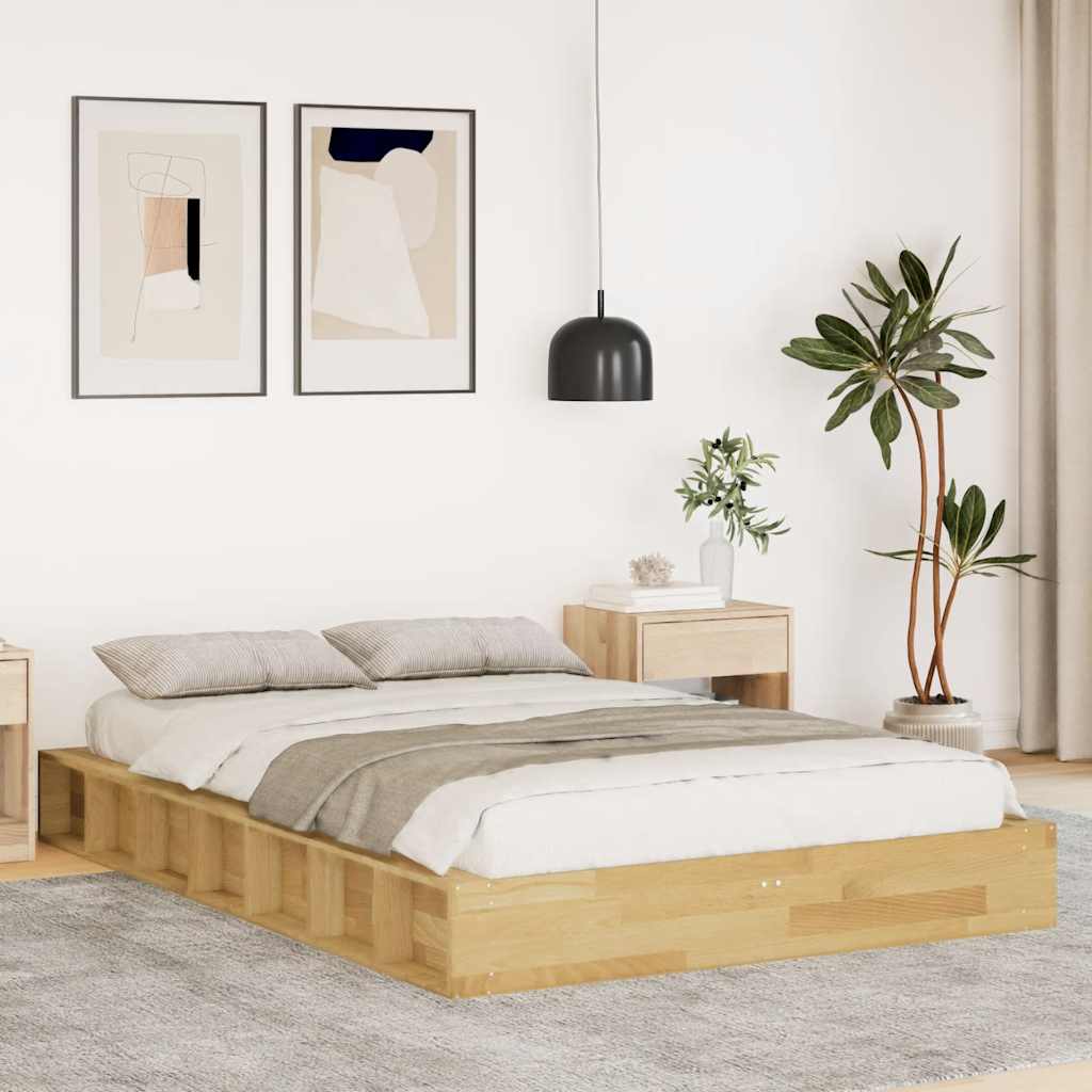 Bedframe 120x190cm Solid Wood Oak