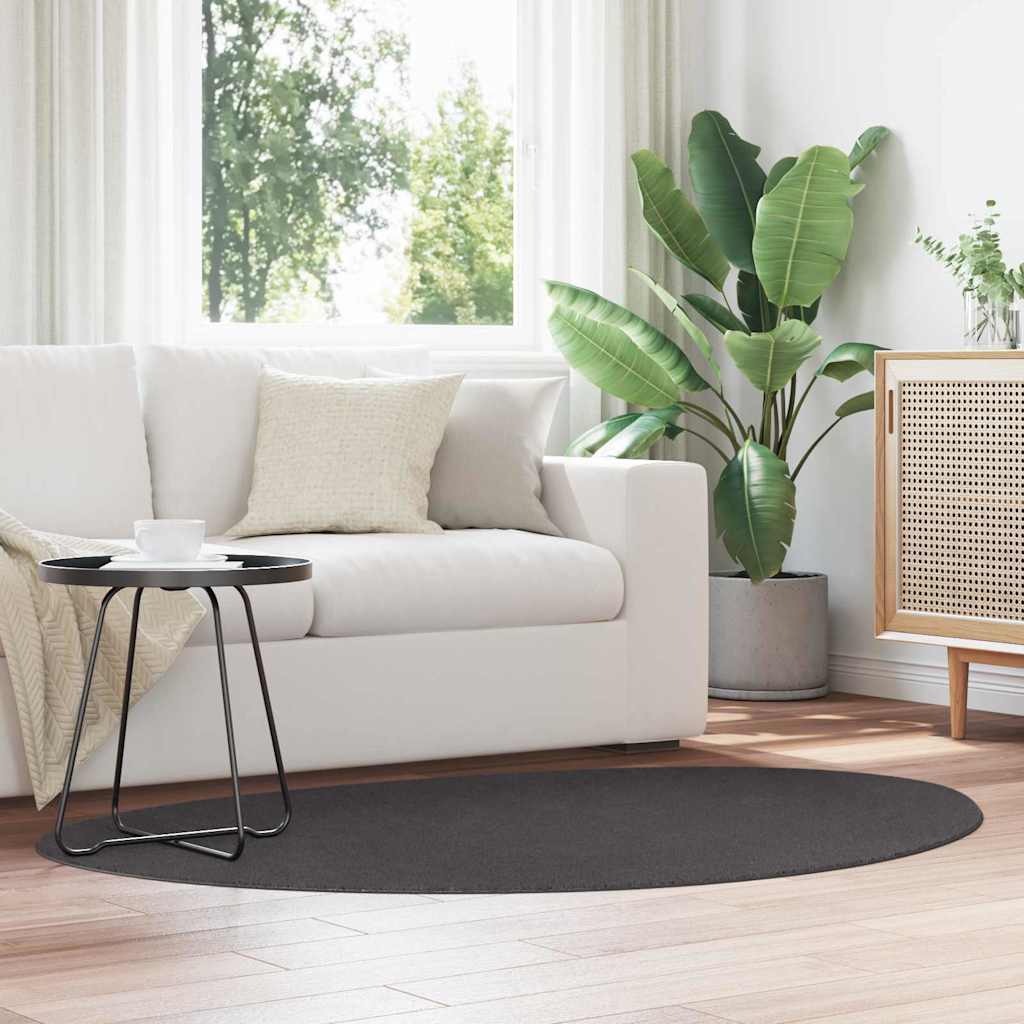 Rug Folding Anthracite 120 x 170 cm Polyester