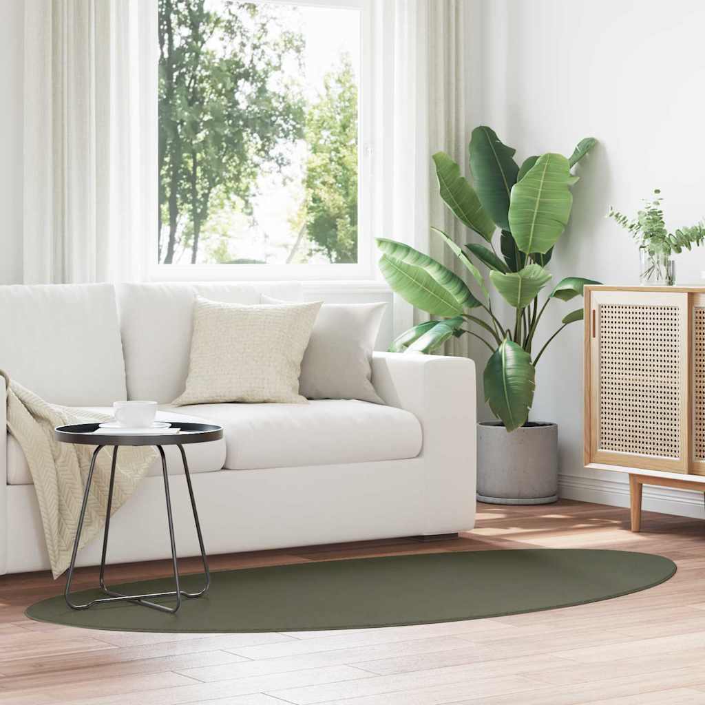 Rug Folding Forest green 100 x 200 cm Jute
