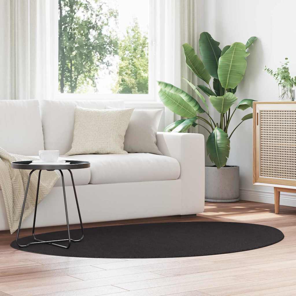 Rug Folding Black 120 x 170 cm Cotton