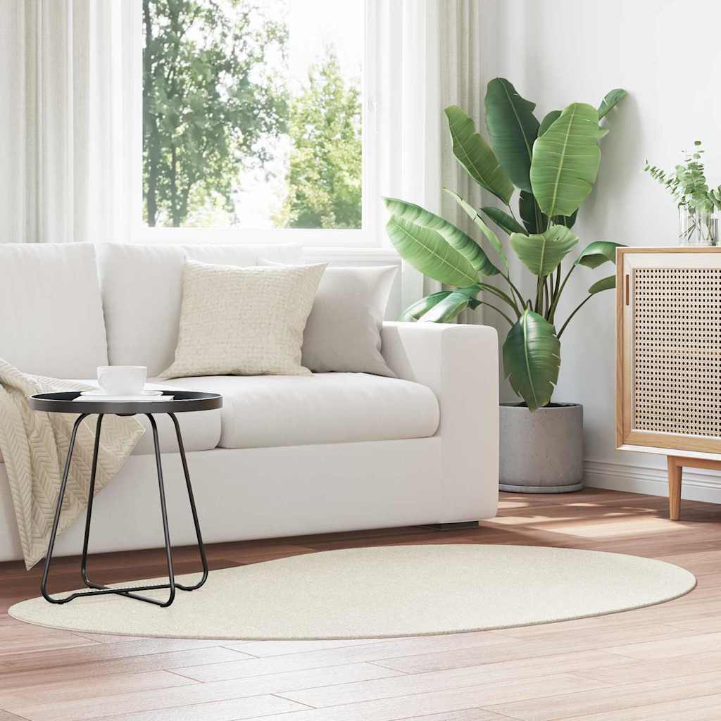 Rug Folding Cream 120 x 170 cm Synthetic fibres