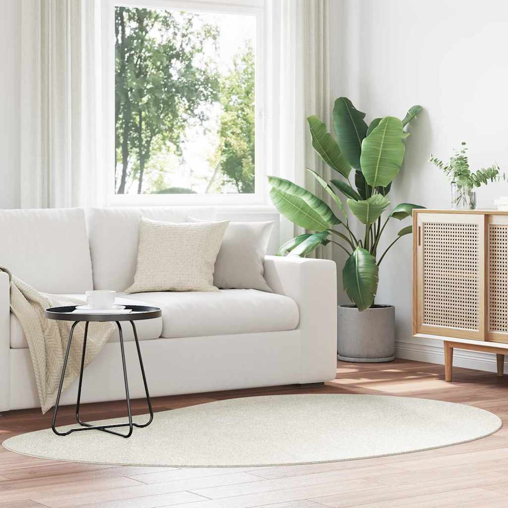 Area Rug Folding Cream 140 x 200 cm Polyester