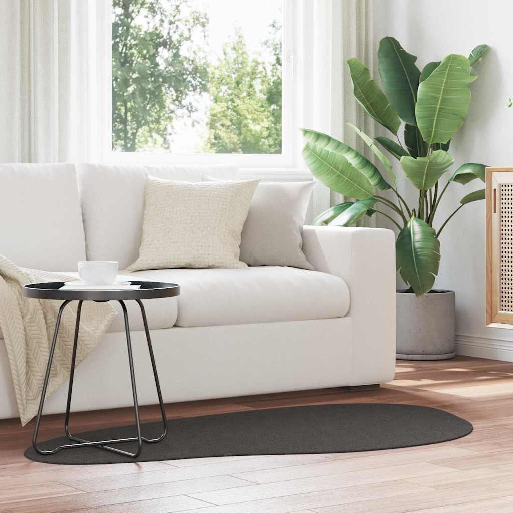 Rug Folding Anthracite 80 x 150 cm Polyester