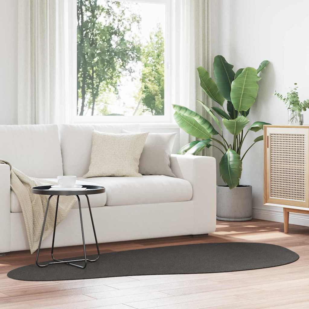 Rug Folding Anthracite 100 x 200 cm Polyester