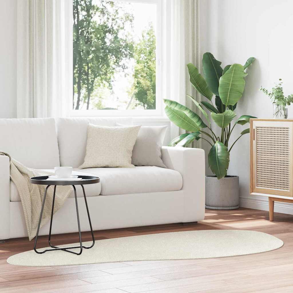Rug Folding Cream 100 x 200 cm Polyester
