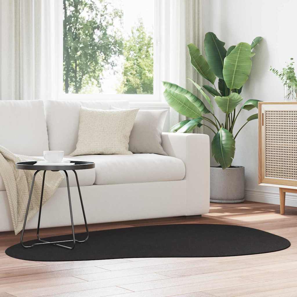 Rug Folding Black 120 x 170 cm Polyester