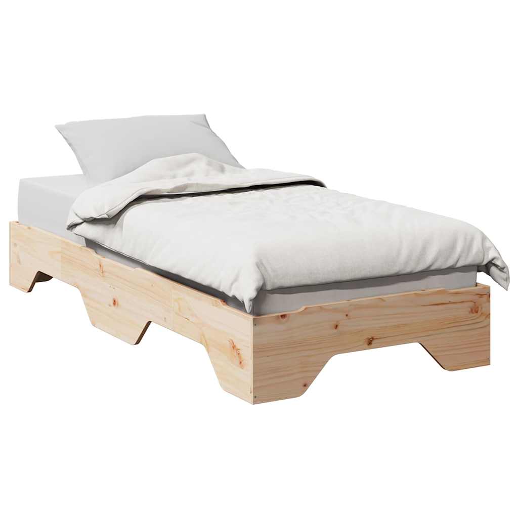 Bedframe Stackable 75x190cm Small Single Solid Wood