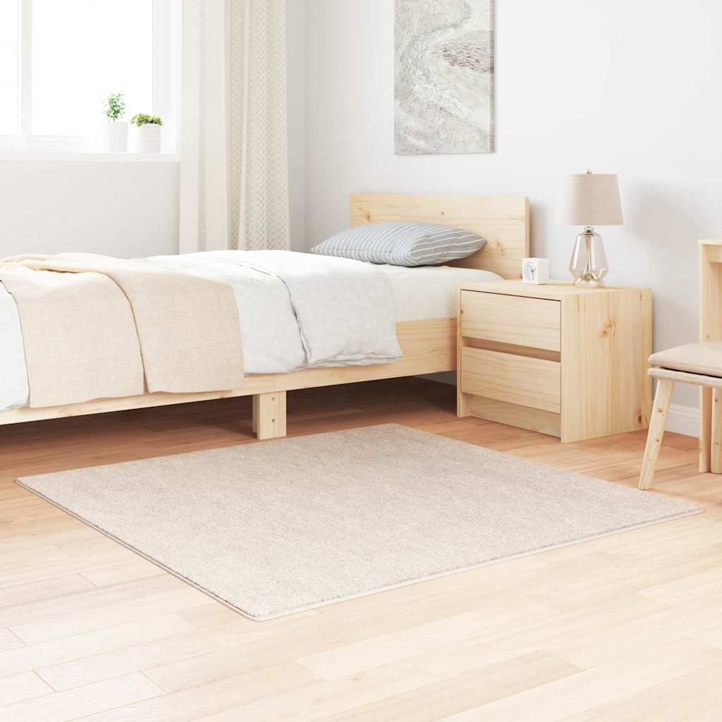 Shaggy Rug High Pile Cream 120x120 cm PP