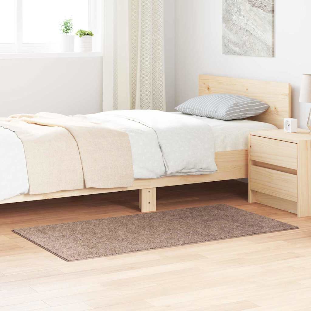Shaggy Rug with Latex Backing Brown 80x150 cm