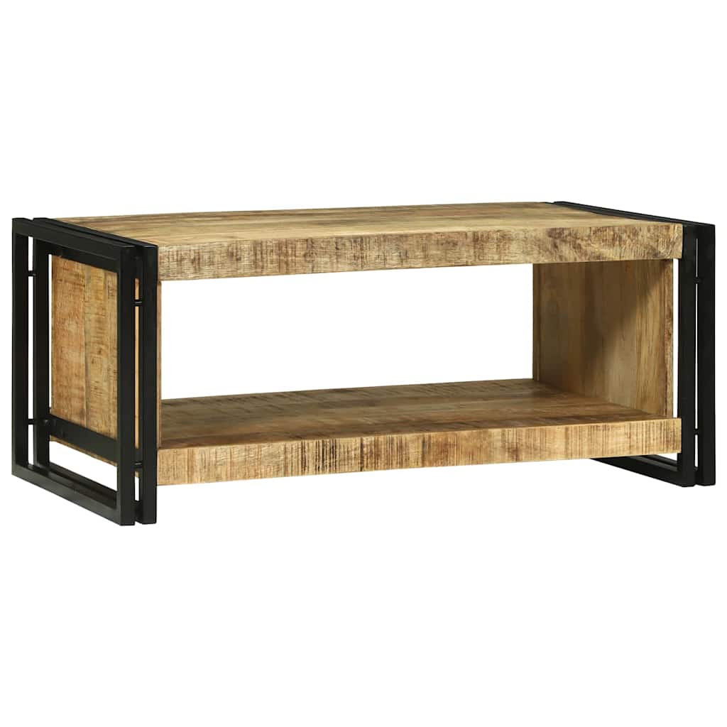 Coffee Table 90x50x38 cm Solid Rough Wood Mango