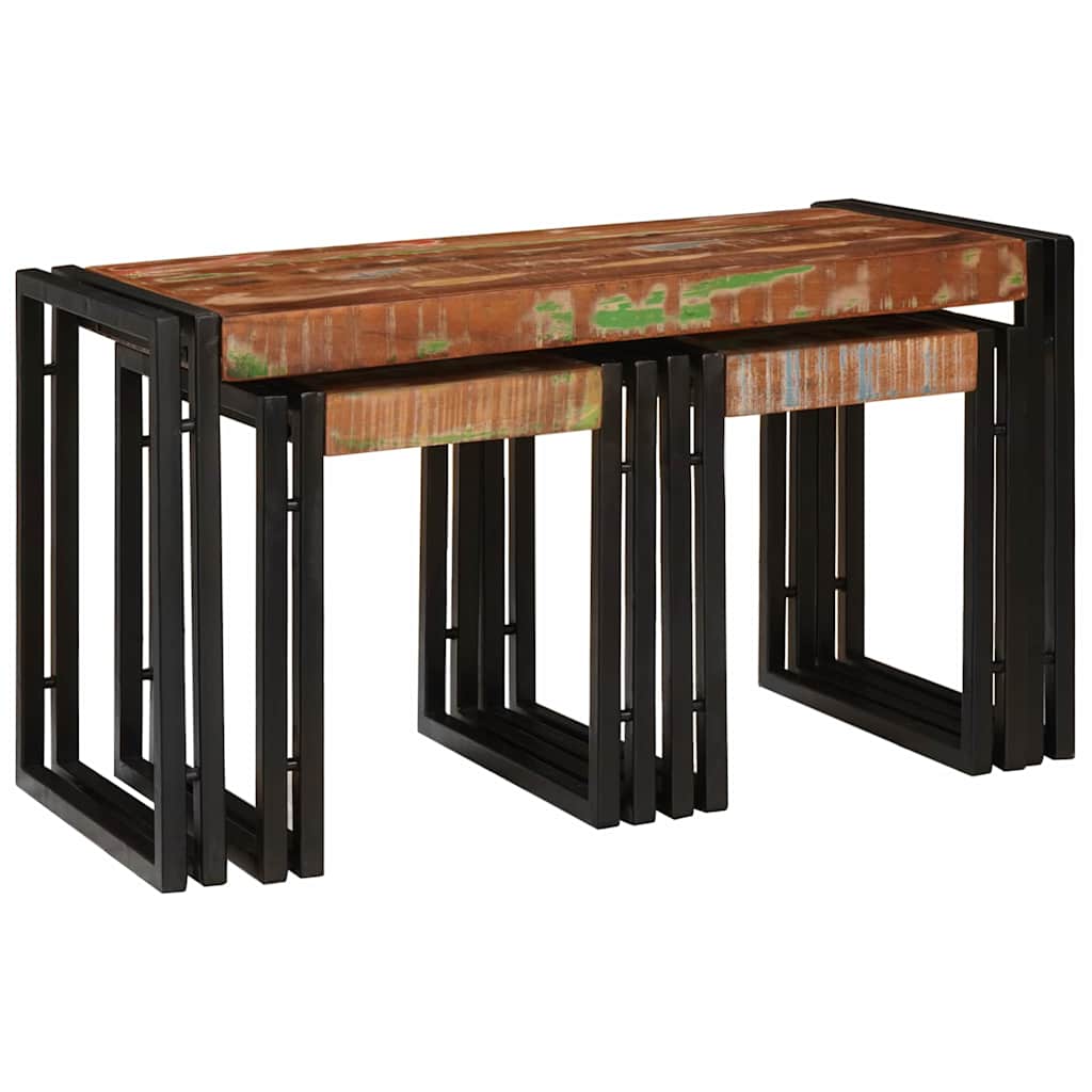 Nesting Tables - 3 Pack of Solid Reclaimed Wood