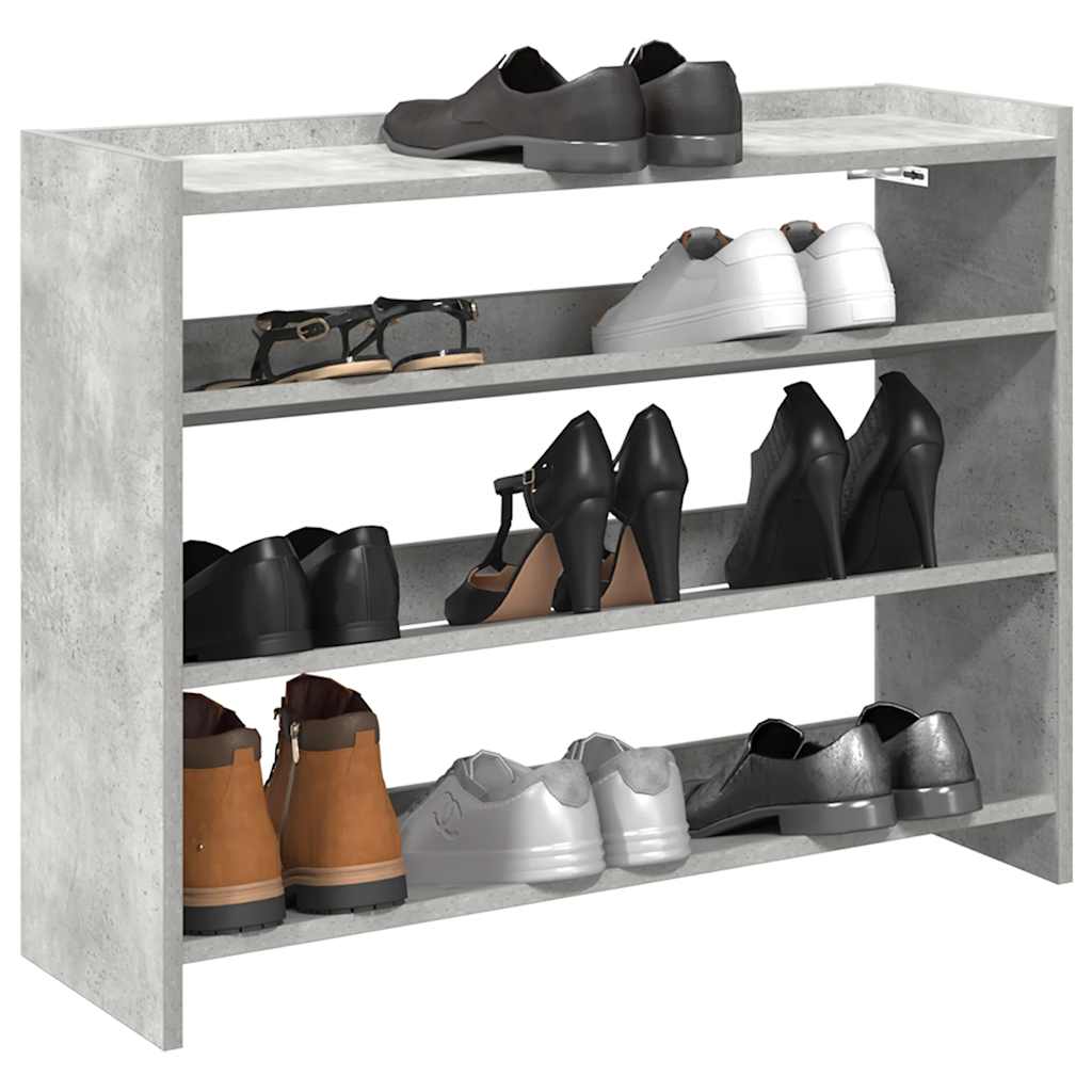 BESVIR Medium Shoe Rack Concrete Oak