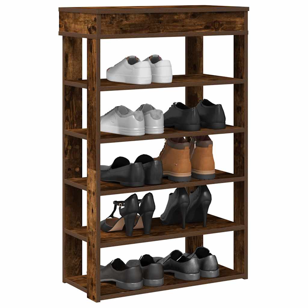 VANGUARD Narrow Shoe Rack Smoked Oak