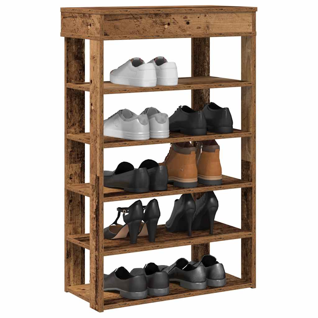 VANGUARD Narrow Shoe Rack Old Wood