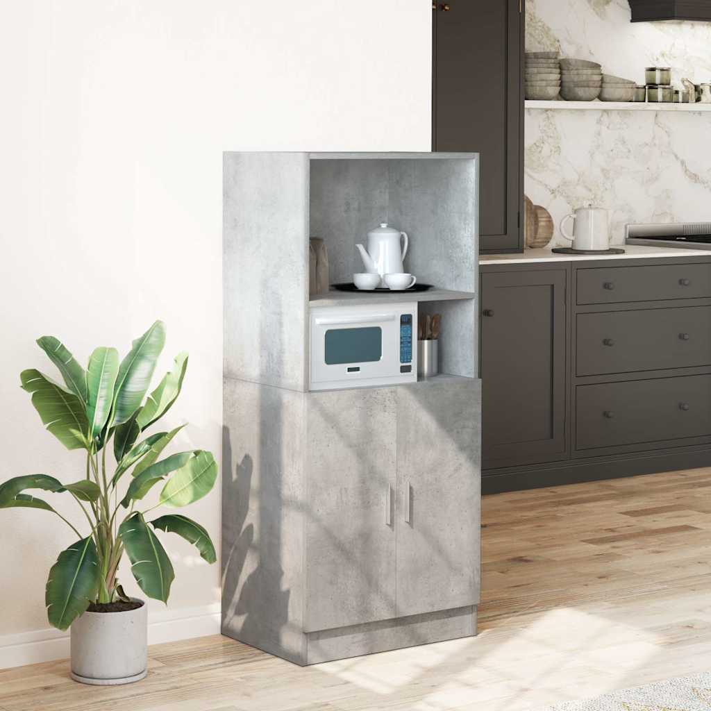 Kitchen Cabinet Concrete Grey 57x41.5x131.5 cm Engineered Wood