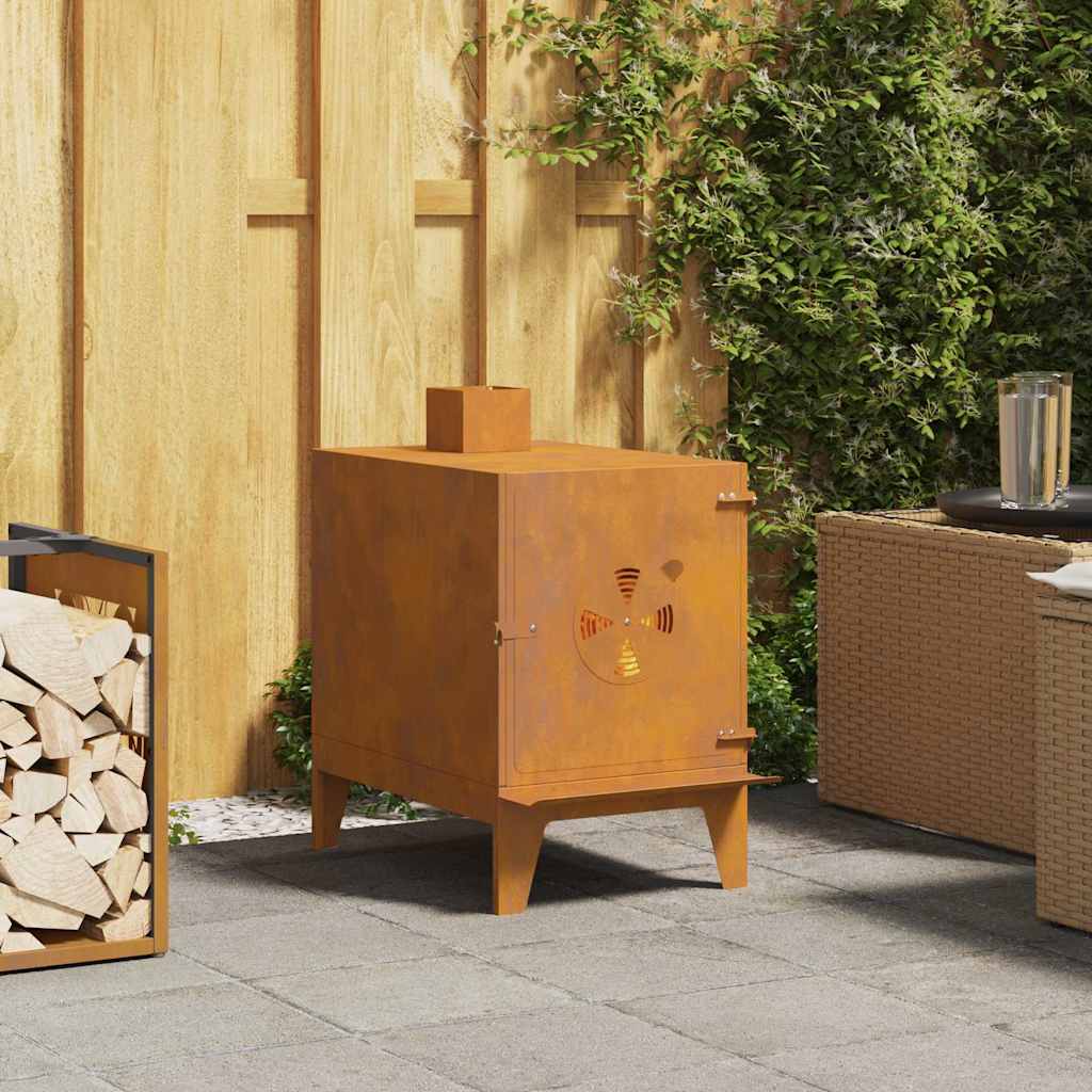 Camping Stove 35x50x60 cm Corten Steel
