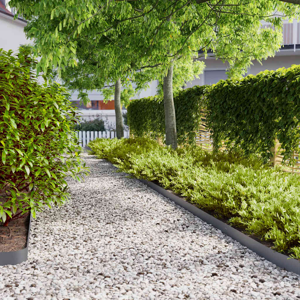 Lawn Edgings 50 pcs Anthracite 10x103 cm Cold-rolled Steel
