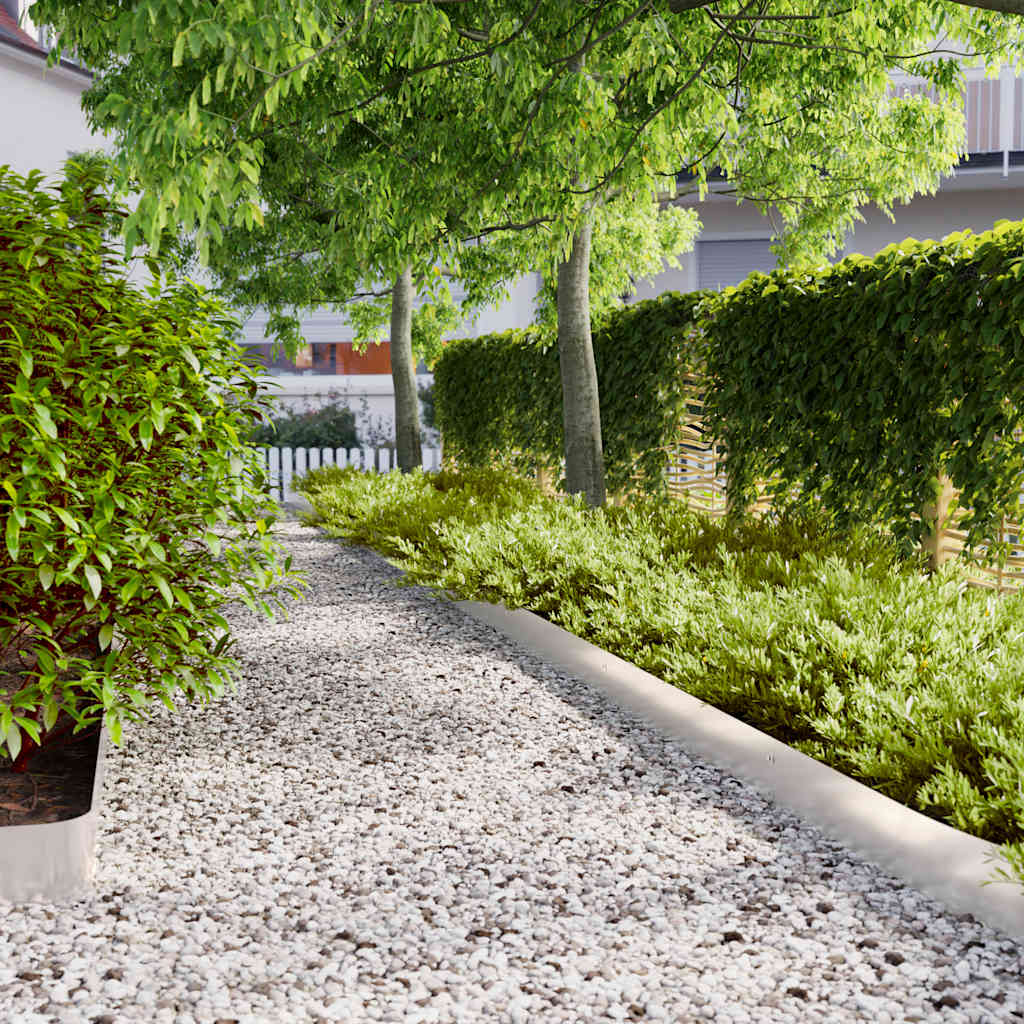 Lawn Edgings 10 pcs 15x103 cm Stainless Steel