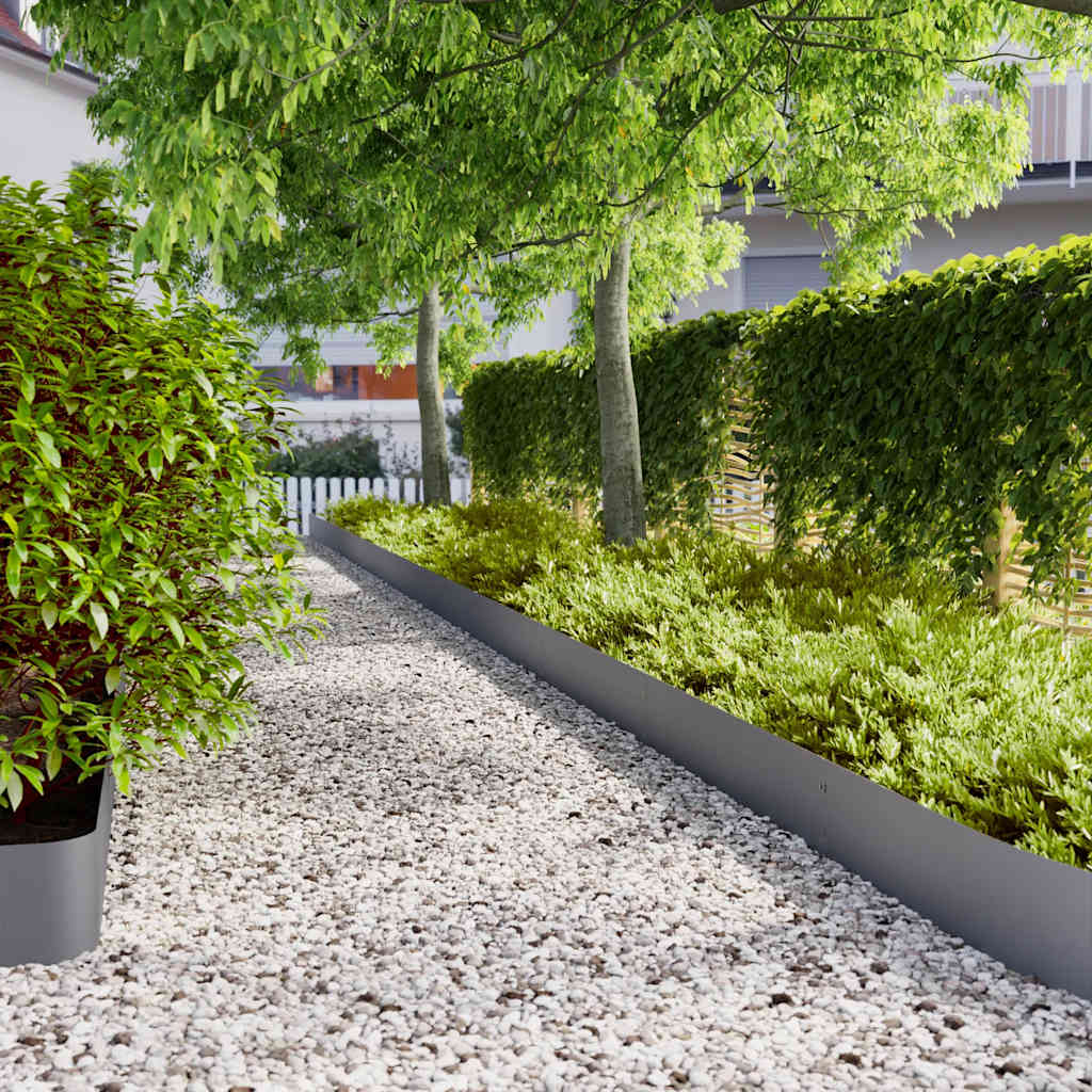 Lawn Edgings 30 pcs Anthracite 20x103 cm Cold-rolled Steel