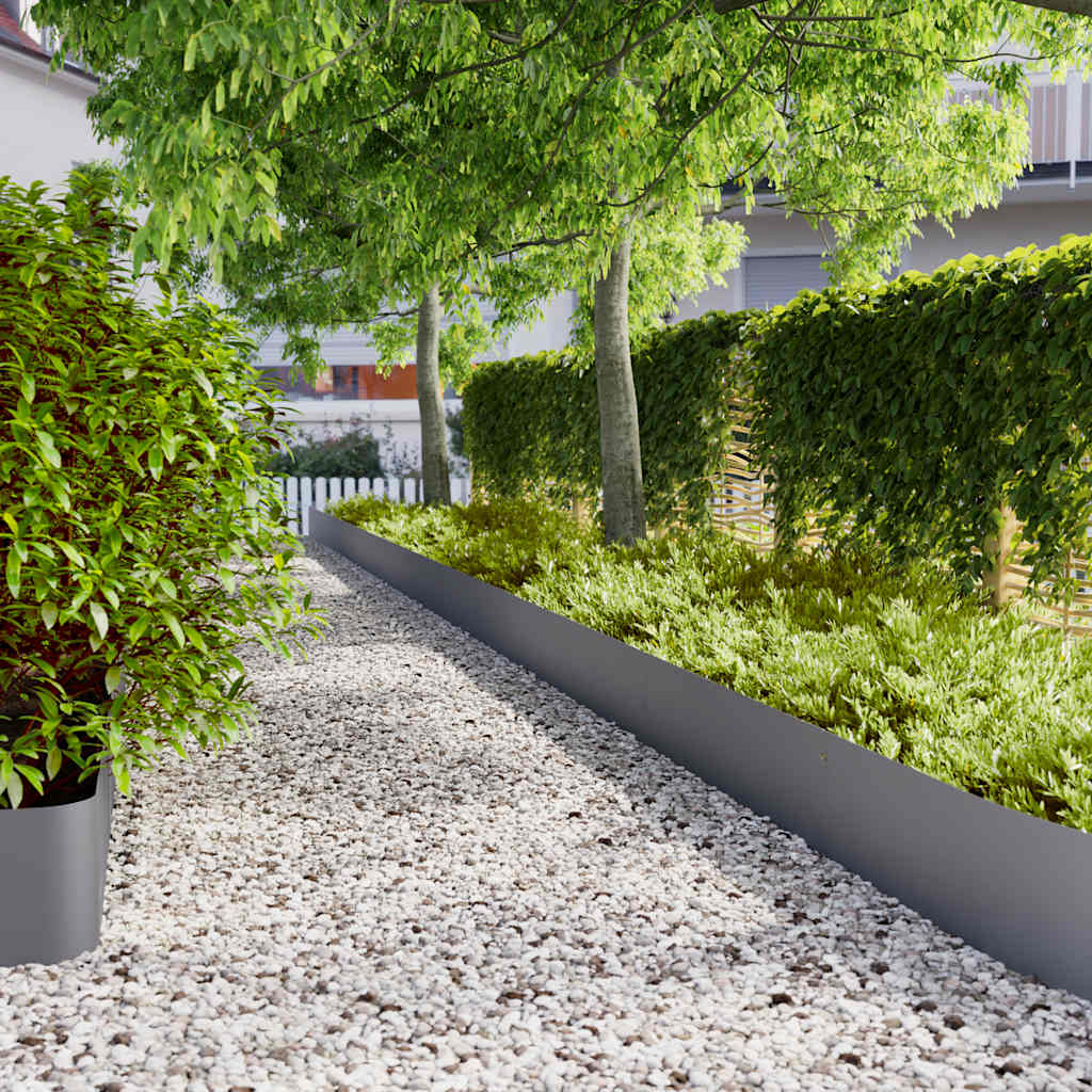 Lawn Edgings 20 pcs Anthracite 25x103 cm Cold-rolled Steel
