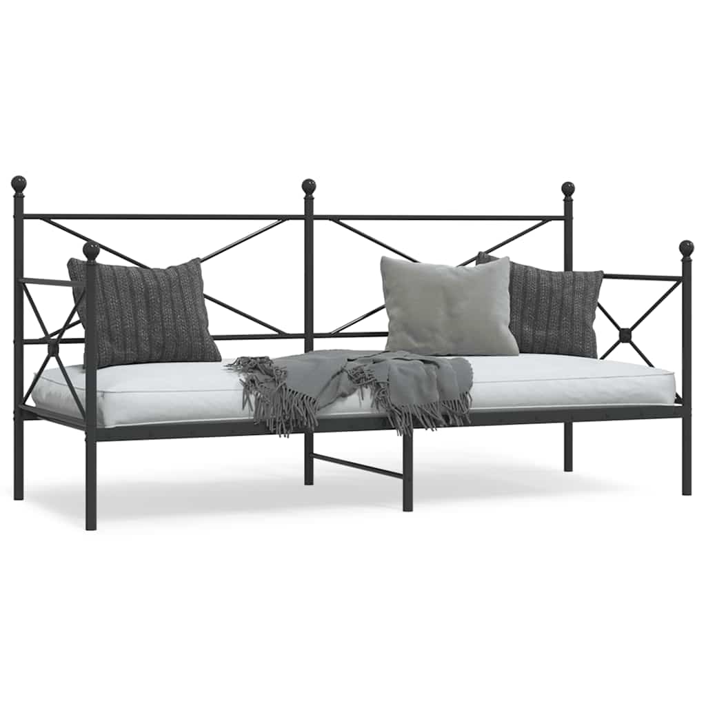 Daybed Black 80x200cm Steel