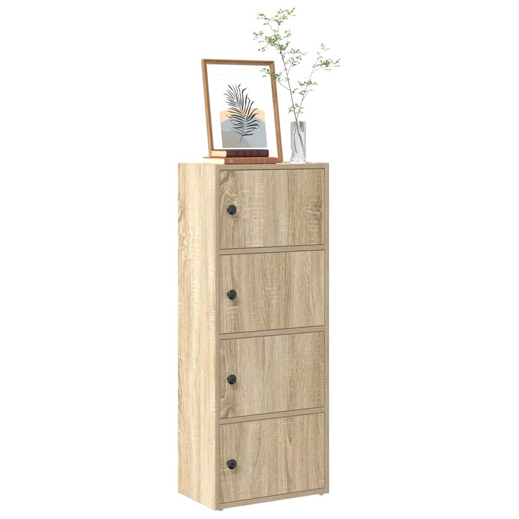 Bookcase Concrete Grey 40x24x102 cm Engineered Wood
