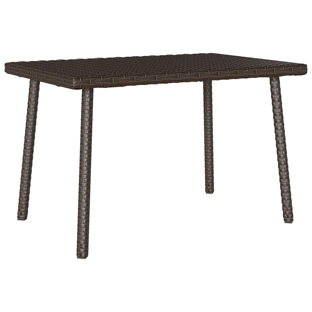 Garden Coffee Table Rectangular Brown 60x40x37 cm Poly Rattan