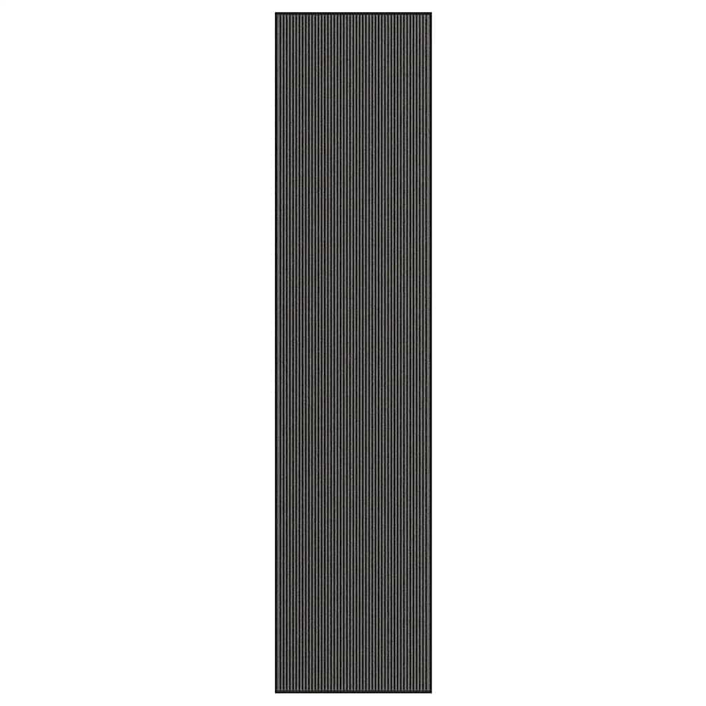 Doormat Stripe Black and Grey 115x500 cm