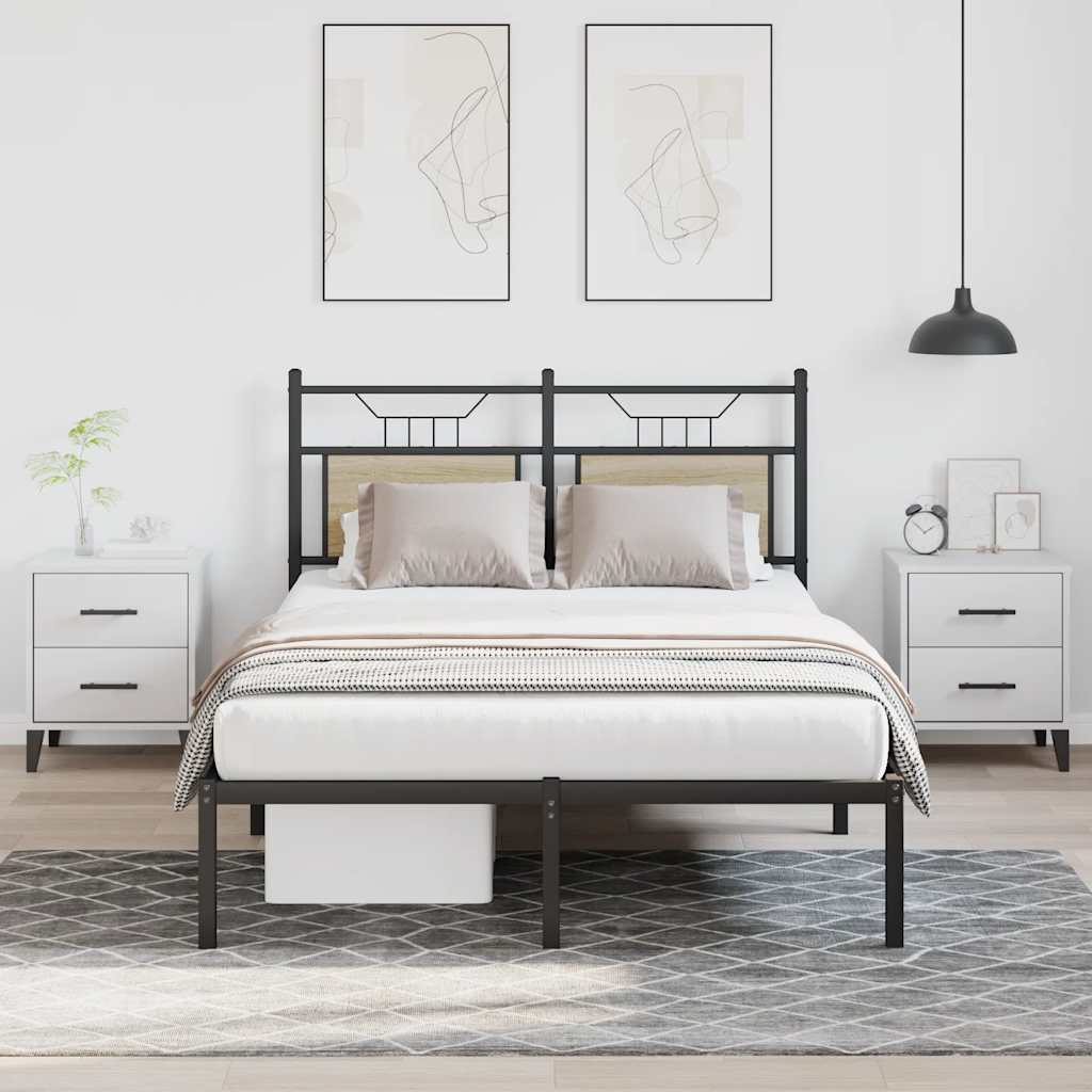 Bedframe Sonoma Oak 120x200cm Engineered Wood