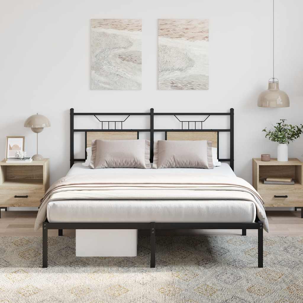 Bedframe Sonoma Oak 150x200cm King Size Engineered Wood