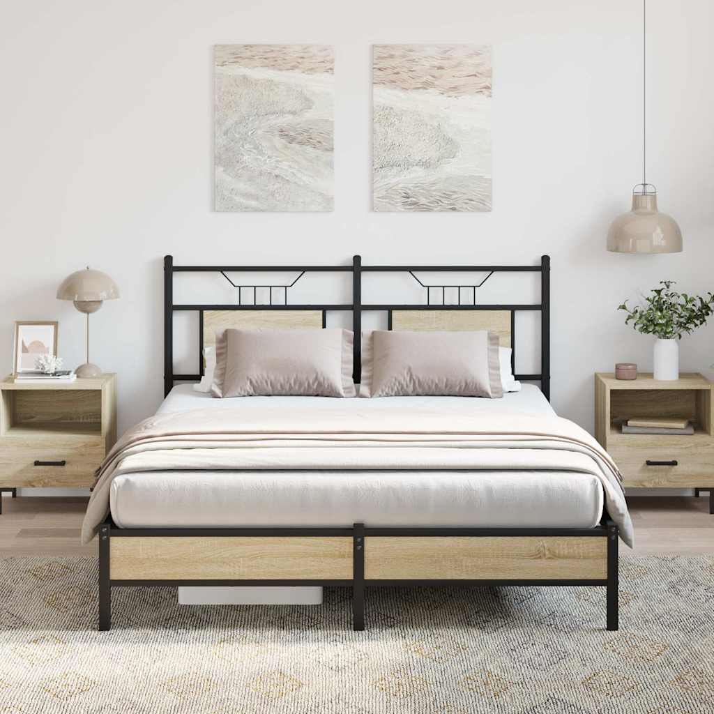 Bedframe Sonoma Oak 140x200cm Engineered Wood
