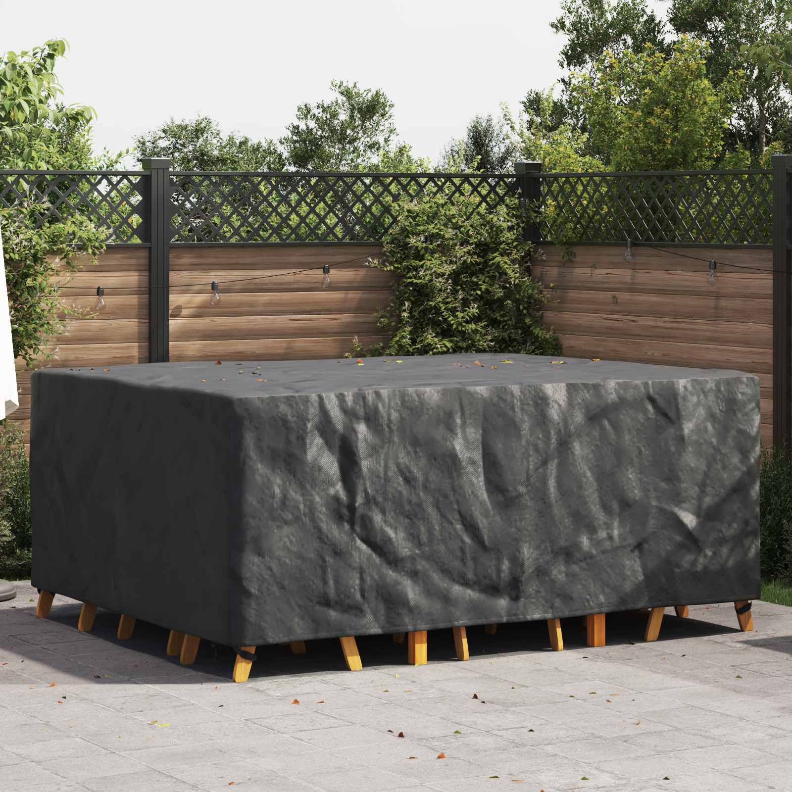 RELM Furniture Cover Plain 220x190x85 cm 210D - Black